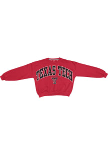 Pressbox Texas Tech Red Raiders Womens Red Sweeper Crew Sweatshirt