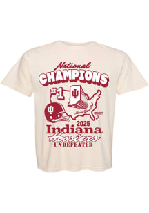 Something Inked Indiana Hoosiers Youth Ivory 2025 College Football National Champions #1 Vintage S..