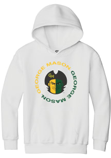 Summit Sportswear George Mason University Youth White Circle Long Sleeve Hoodie