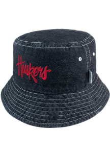 LogoFit Nebraska Cornhuskers Black Jucket Mens Bucket Hat
