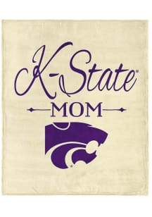 K-State Wildcats Mom Silk Touch Fleece Blanket - White