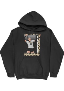 Lindsey Miller Purdue Boilermakers Mens Black Box Hoodie Player Hood
