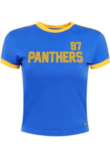 Hype and Vice Pitt Panthers Womens Blue Goalie Baby Short Sleeve T-Shirt