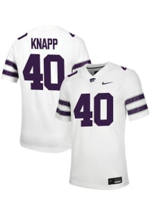 Dalton Knapp  Nike K-State Wildcats White Football NIL Game Football Jersey
