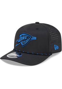 New Era Oklahoma City Thunder Sport Stretch 9SEVENTY Adjustable Hat - Black