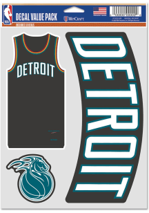 Detroit Pistons 2025 City Edition 3 Pack Auto Decal - Blue