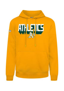 Levelwear Oakland Athletics Mens Gold Podium Retro 3D Long Sleeve Hoodie