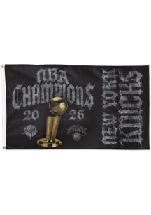 New York Knicks 2026 Finals Champions Silk Screen Grommet Flag - White