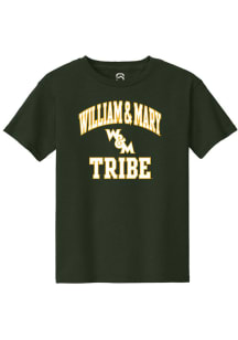 Summit Sportswear William & Mary Tribe Youth Green Number 1 Short Sleeve T-Shirt