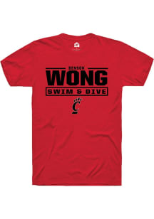 Benson Wong Cincinnati Bearcats Red NIL Stacked Box Short Sleeve Player T Shirt