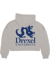 Blue 84 Drexel Dragons Womens Grey Cloud Fleece Long Sleeve Full Zip Jacket