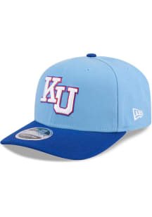 New Era Kansas Jayhawks NCAA Replica 9SEVENTY Stretch Snap Adjustable Hat - Light Blue