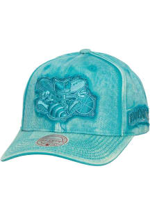 Mitchell and Ness Charlotte Hornets Tonal Downtown Pro Pinch Adjustable Hat - Teal