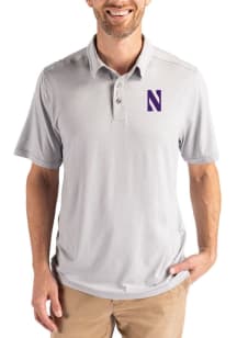 Cutter and Buck Northwestern Wildcats Mens Purple Coastline Eco Short Sleeve Polo