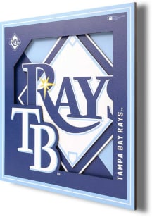 Tampa Bay Rays 12x 12 3D Logo Sign - Navy Blue