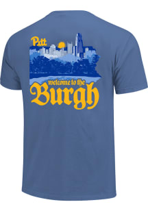 Pitt Panthers Light Blue Cityscape State Short Sleeve T Shirt