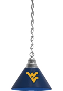 West Virginia Mountaineers Single Silver Billiard Lamp