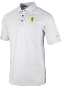Columbia Iowa Hawkeyes Mens White Golf Drive Short Sleeve Polo