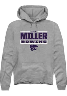 Lacy Miller K-State Wildcats Mens Graphite NIL Stacked Box Player Hood