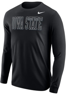 Nike Iowa State Cyclones Black Word Mark Blackout Long Sleeve T Shirt