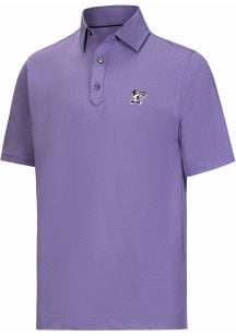 Footjoy K-State Wildcats Mens Purple Solid Lisle Short Sleeve Fashion Polo