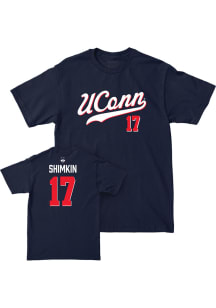 Chloe Shimkin UConn Huskies Youth Navy Blue NIL Script Player Tee