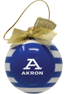 Akron Zips Ceramic Bulb Ornament - Navy Blue