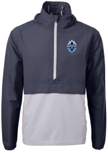 Cutter and Buck Vancouver Whitecaps FC Mens Navy Blue Charter Eco Pullover Jackets