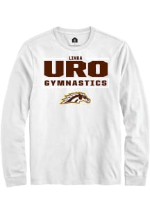Linda Uro Western Michigan Broncos White NIL Stacked Box Long Sleeve Player T Shirt