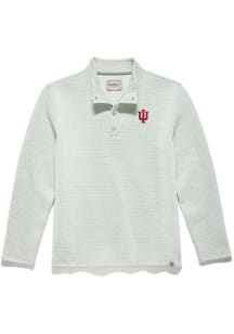 Indiana Hoosiers Mens Ash Silverton Quilted Long Sleeve Fashion Sweatshirt