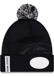 New Era Penn State Nittany Lions White Dart Cuff Pom Tech Mens Knit Hat
