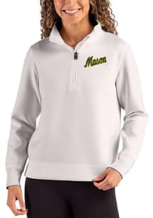 Cutter and Buck George Mason University Womens Ash Vault Roam Qtr Zip