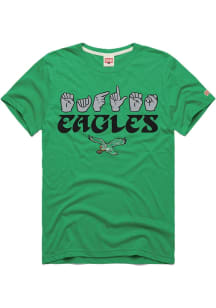 Homage Philadelphia Eagles Kelly Green Love Sign Short Sleeve Fashion T Shirt