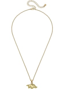 Arkansas Razorbacks Matte Logo Necklace