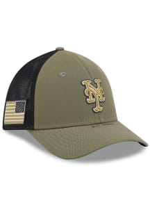 New Era New York Mets Mens Olive 2026 MLB Armed Forces Day 39THIRTY M Crown Flex Hat