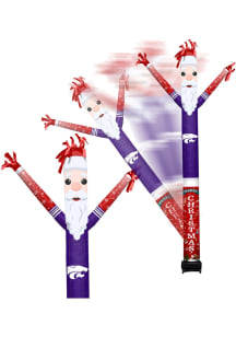 K-State Wildcats Black Outdoor Inflatable Santa team color and team logo