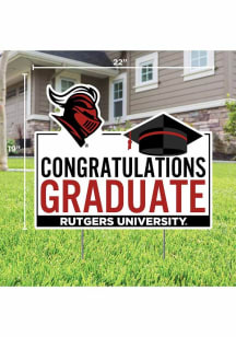Rutgers Scarlet Knights Congratulations Graduate Yard Sign - White