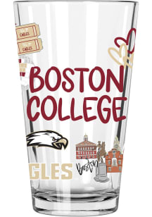 Boston College Eagles 16oz Pint Glass - Black