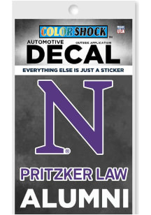 Northwestern Wildcats Law School Alumni Auto Decal - Purple