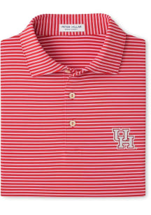Peter Millar Houston Cougars Mens Red Tiebreaker Short Sleeve Fashion Polo