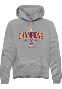 Summit Sportswear Central Michigan Chippewas Mens Grey MAC 2026 Gymnastics Champions Long Sleeve H..