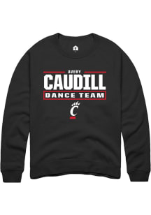 Avery Caudill Cincinnati Bearcats Mens Black NIL Stacked Box Player Crew