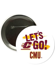 Central Michigan Chippewas 3" Lets Go Button - Maroon