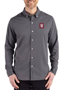 Cutter and Buck Indiana Hoosiers Mens Black Skyline Long Sleeve Dress Shirt
