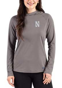 Cutter and Buck Northwestern Wildcats Womens Purple Prospect Eco Hooded Sweatshirt
