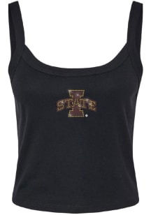 Summit Sportswear Iowa State Cyclones Womens Black Rhinestone Tank Top
