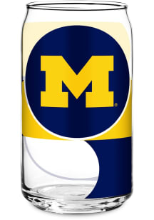 Michigan Wolverines Glass Pint Glass - White