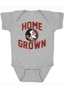 Florida State Seminoles Baby Grey Home Grown Short Sleeve One Piece