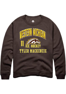Tyler Mackenzie Western Michigan Broncos Mens Brown NIL Arch Logo Player Crew