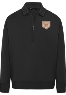 Levelwear Philadelphia Flyers Mens Black Luxe Signature 1/4 Zip Paragon Long Sleeve Qtr Zip Fashio..